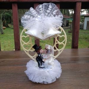 Vintage 1980 Coast Novelty Bride and Groom Cake Topper